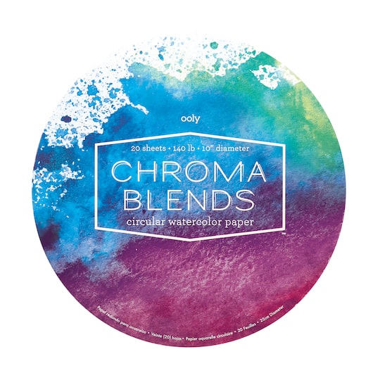 OOLY Chroma Blends 10&#x22; Circular Watercolor Paper Pad